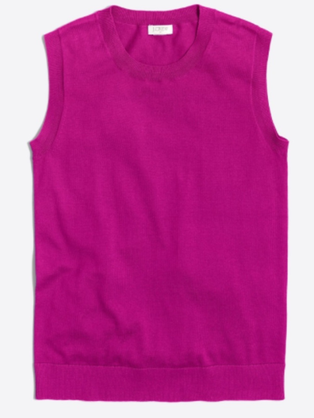 NWT J. Crew Sleeveless Sweater (Coquette Pink) Size Small